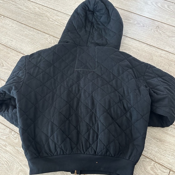 NWT XS AN Quilted Relaxed Pullover Hoodie - Picture 4 of 4